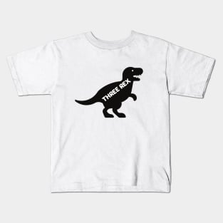 ThreeRex 3rd Birthday shirt Kids T-Shirt